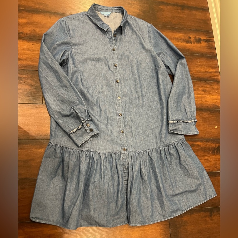 Drop Waist Denim Dress by Draper James